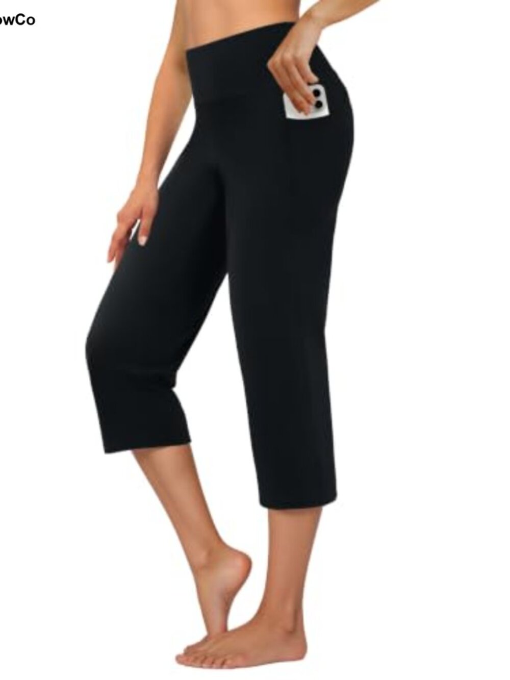 High Waist Capri Yoga Pants with Pockets, Cropped Leggings for Women